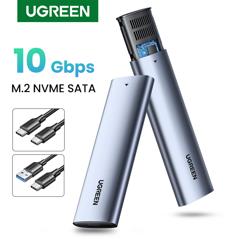 UGREEN M2 SSD Case NVME Enclosure M.2 to USB Type C 3.1 SSD Adapter for