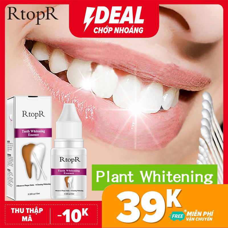 RtopR Tinh chất làm sạch răng Tinh chất làm trắng dụng hàng Loại bỏ vết bẩn Sản phẩm làm sạch răng Tinh chất vệ sinh răng miệng Chăm sóc răng Loại bỏ mảng bám răng10ml