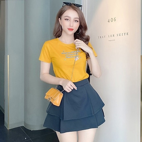 [Mã FASHIONXANH264 giảm 10k đơn 50K] Chân váy tiểu thư dáng ngắn- hai tầng