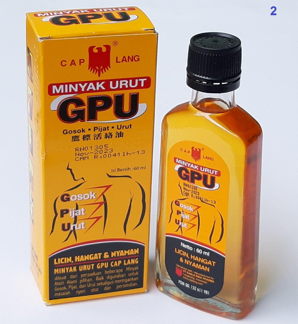 [HCM] Dầu nóng xoa bóp Minyak Urut GPU Indonesia  Net: 60ml