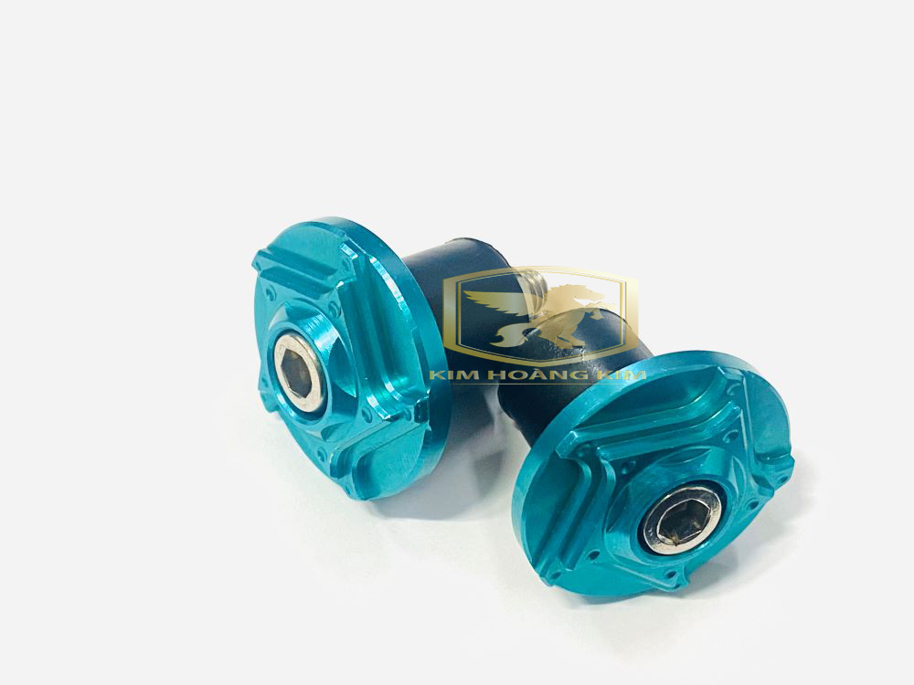 Gù tay lái Titan Xanh Lục GR5 gắn tay lái xe máy Sirius,Exciter,Wave,Dream...nhôm CNC lên màu