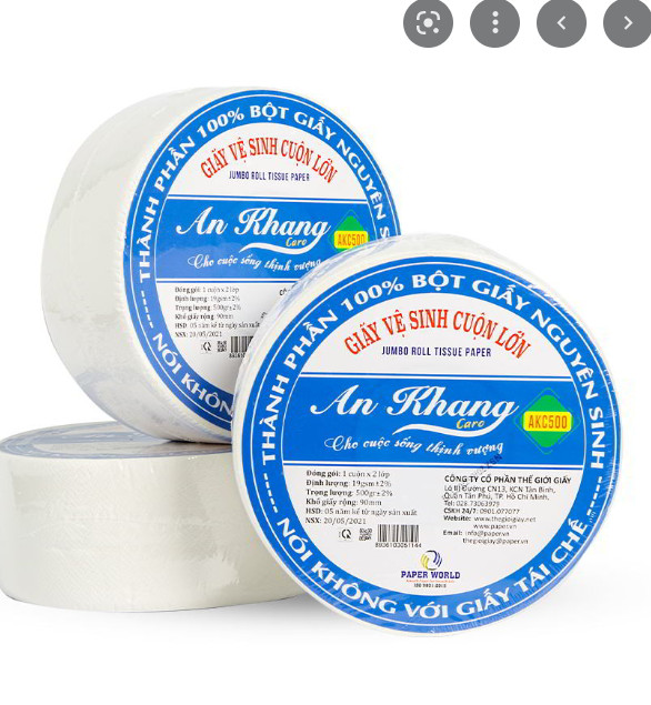 Giấy Vệ Sinh Cuộn Lớn An Khang Caro500 (AKC500)