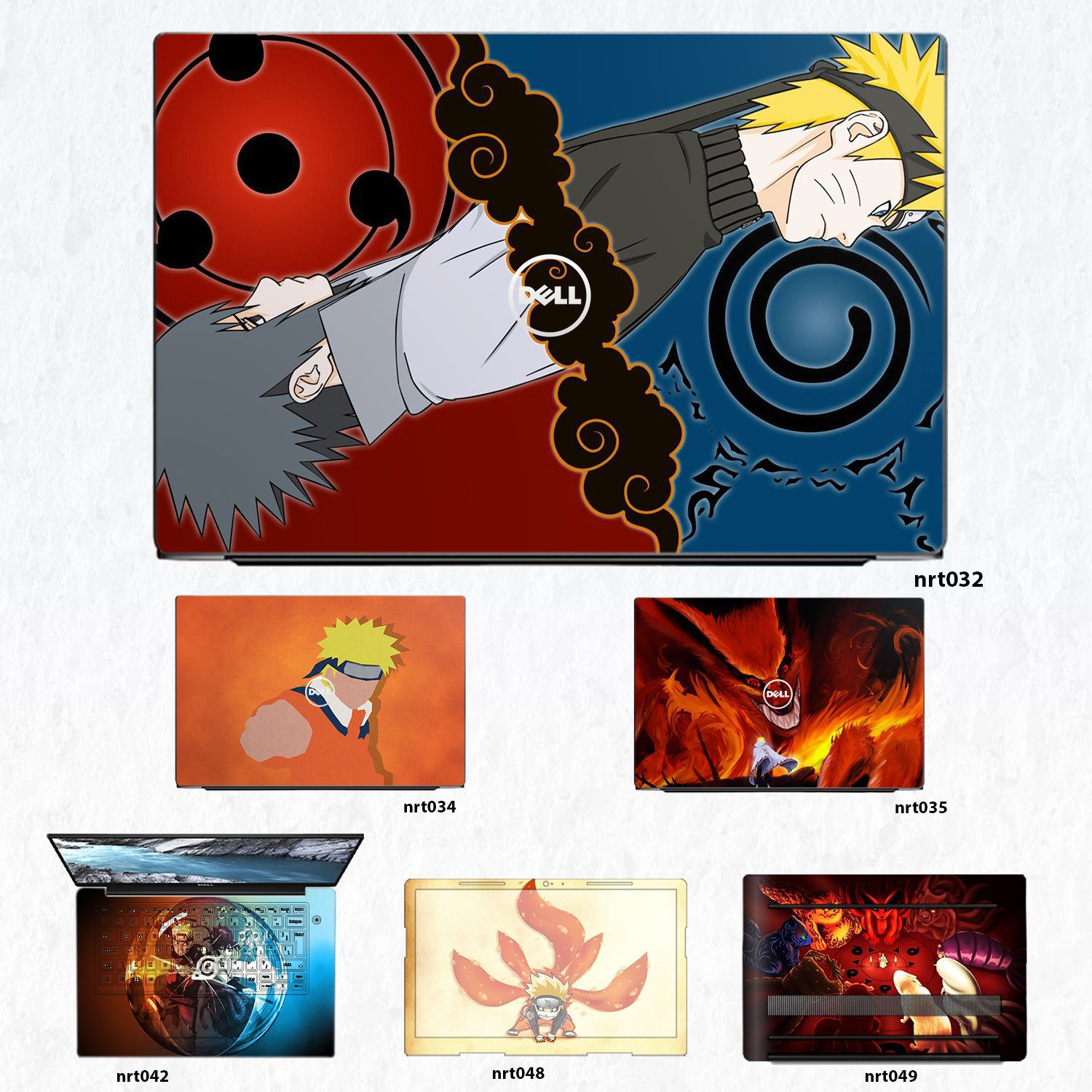 Decal Skin dán Laptop Dell mẫu Naruto (inbox mã máy cho shop)