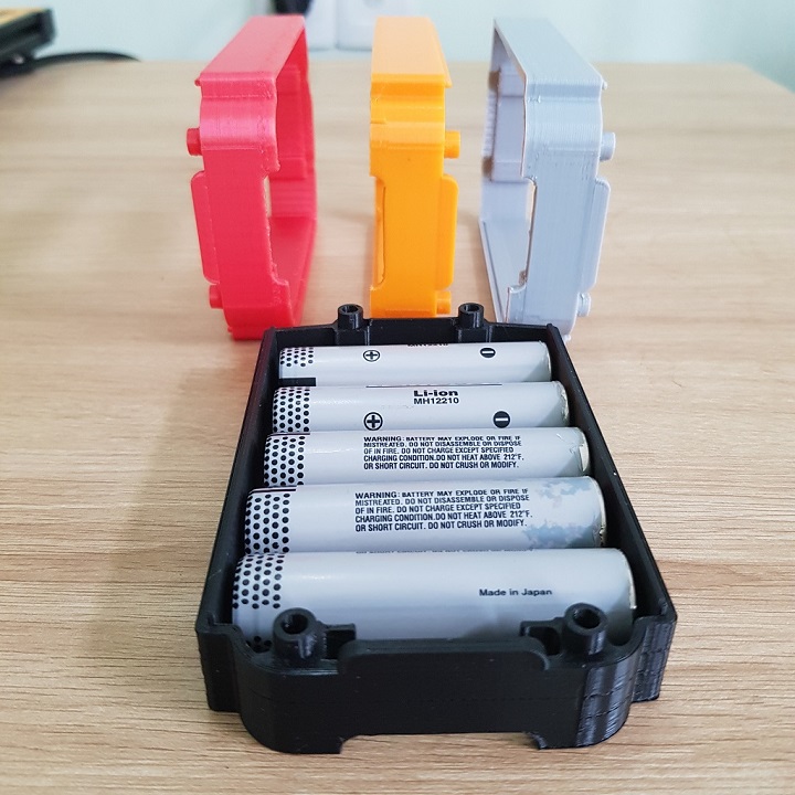 [in 3D] Miếng chèn tăng chiều cao hộp pin Makita 18v gốc từ 5 cell lên 10 cell