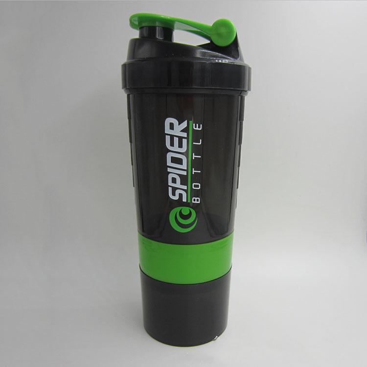 Bình nước Spider - bình nước tập gym 3 ngăn 650ml