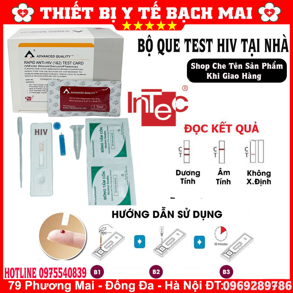 Test thử hiv tại nhà - que thử nhanh hiv fastep mỹ strip hiv rapid test chính xác 99,99%