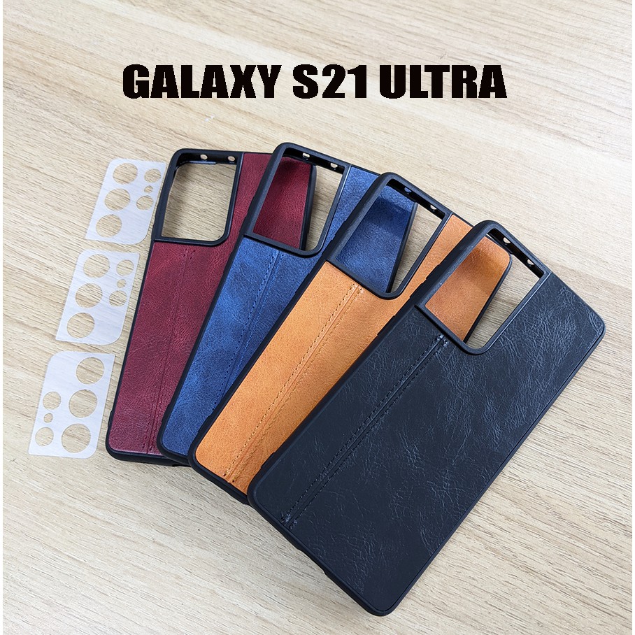 Ốp lưng giả da - Miếng dán chống xước camera Samsung Galaxy S21 Ultra