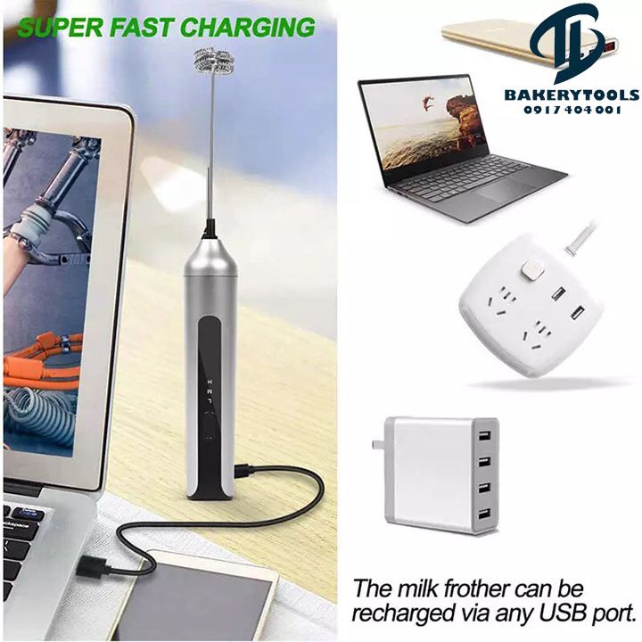 Máy tạo bọt, đánh bọt sữa Cafe cầm tay - Nguồn USB 2 que đánh