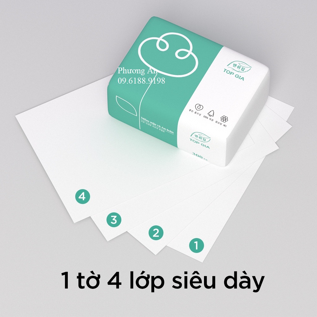 Giấy ăn gấu trúc sợi tre siêu dai