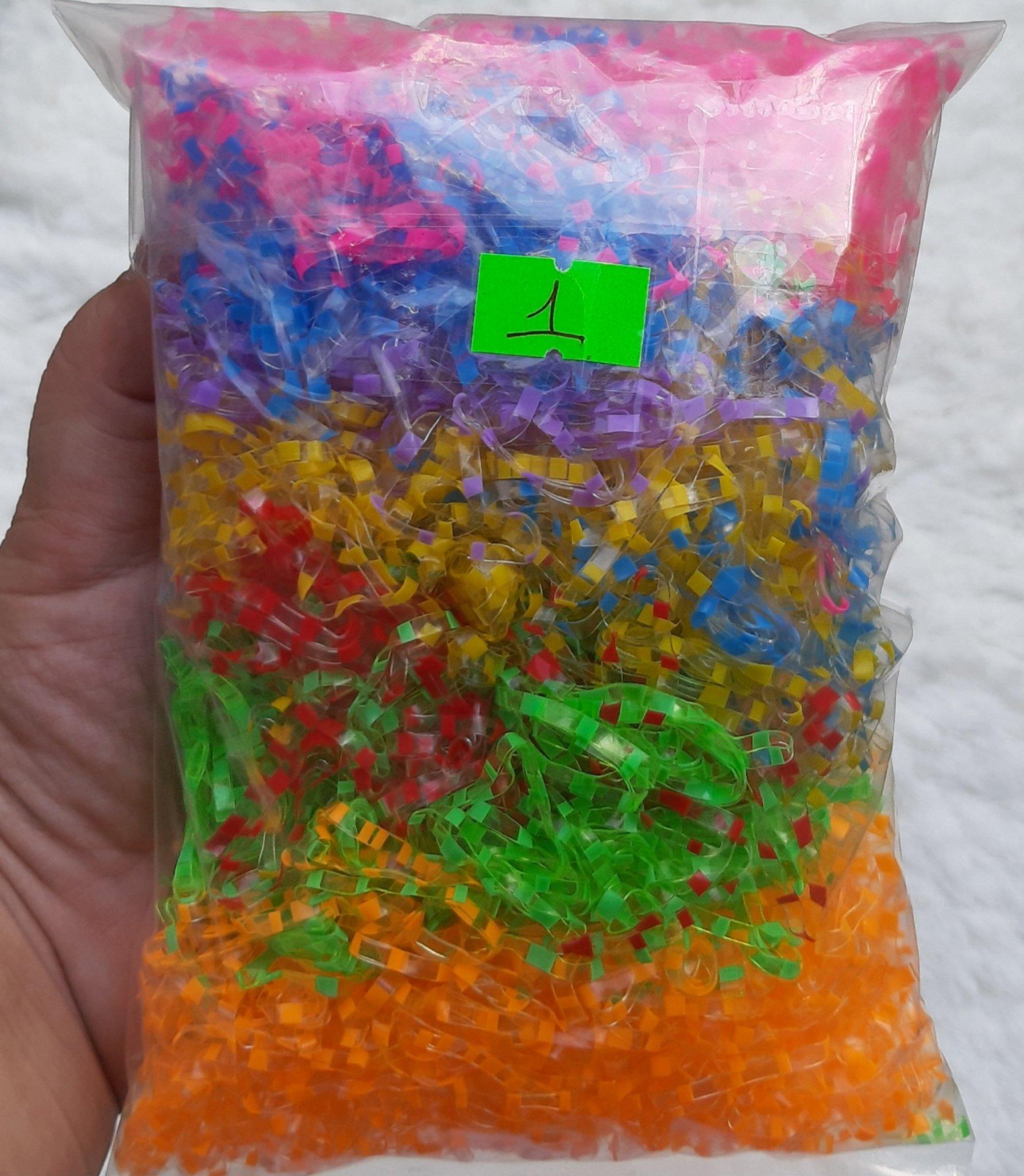 Túi 100g thun (chun) cột tóc nhiều màu (01)