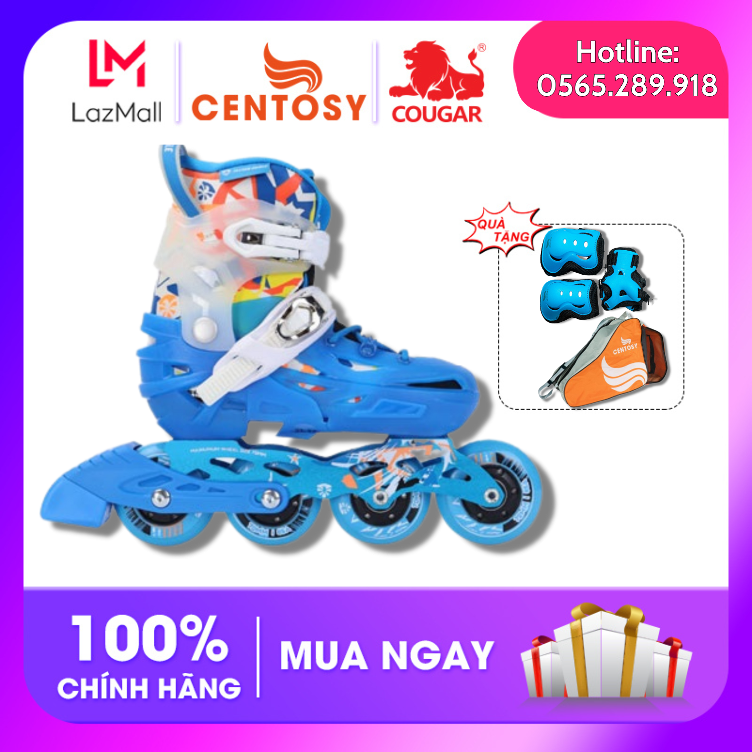 Giày Patin Flying Eagle S6S+ New Cao Cấp, Phiên Bản Mới Nhất - Tặng Kèm Túi Đựng Giày Hoặc Bảo Hộ Chân Tay Cao Cấp 6 Món Cho Bé