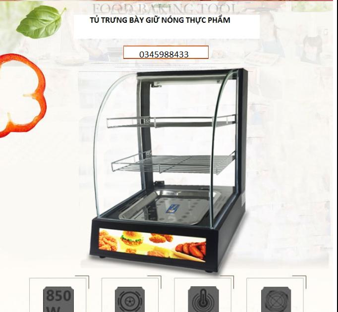 [Trả góp 0%]tủ trưng bày giữ nhiệt thực phẩm đa năng 1 khay