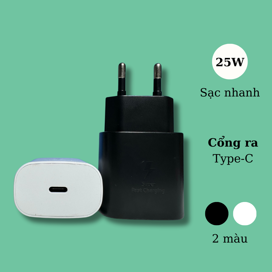 Bộ Sạc Nhanh SS 25w Cổng Type C - Bảo Hành 6 Tháng