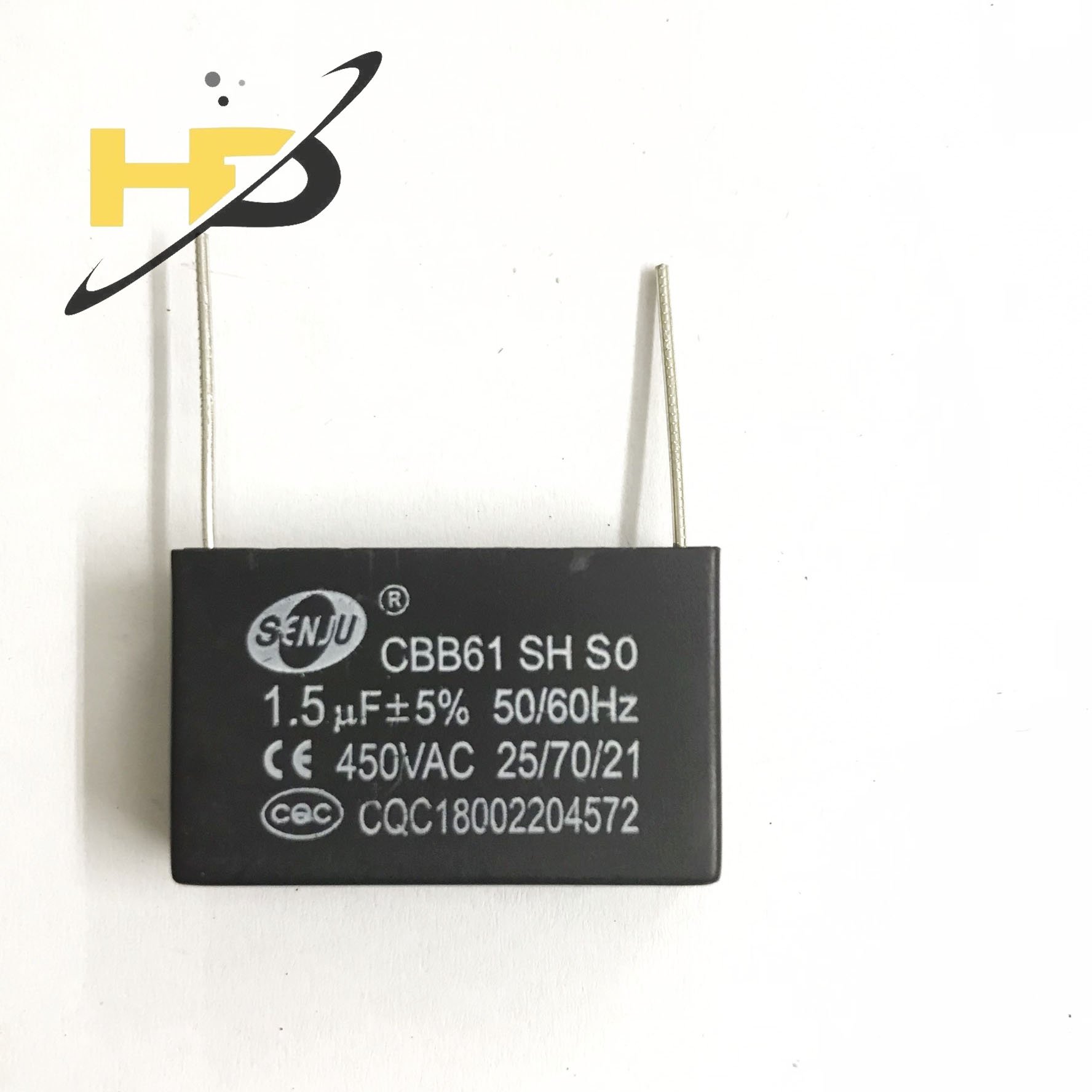 Linh kiện điện tử, combo 2 tụ đề quạt 1.5uf 450vac cbb61, tụ khởi động quạt, tụ quạt