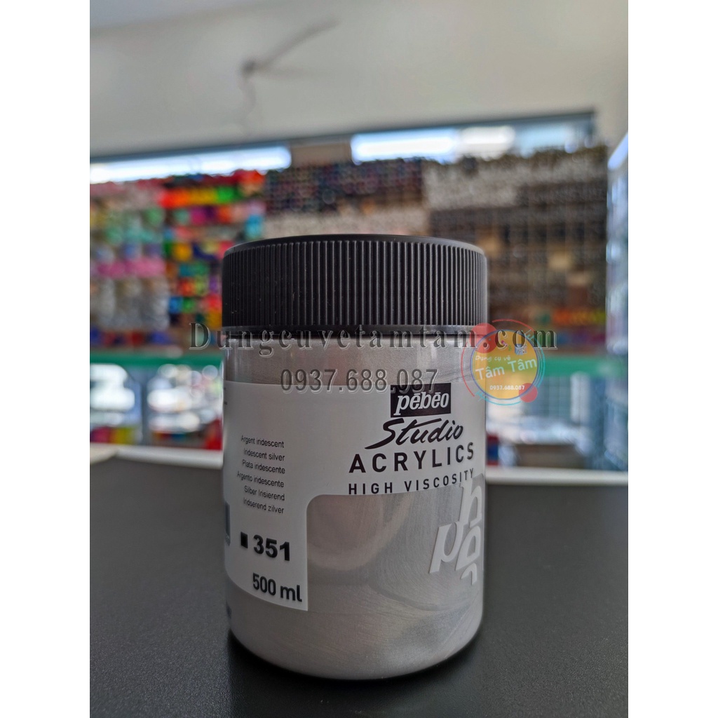 -Màu acrylic Pebeo 500ml, studio acrylics Pebeo 500ml