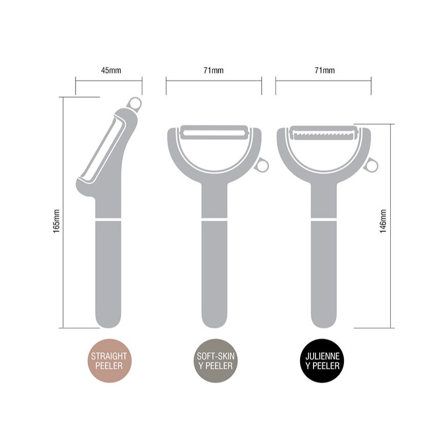 [ Lock&Lock ] Bộ Dao Bào 3P Lock&Lock (Julienne Dao, Dao Bào Răng Cưa, Dao Bào Củ Quả) Cks003