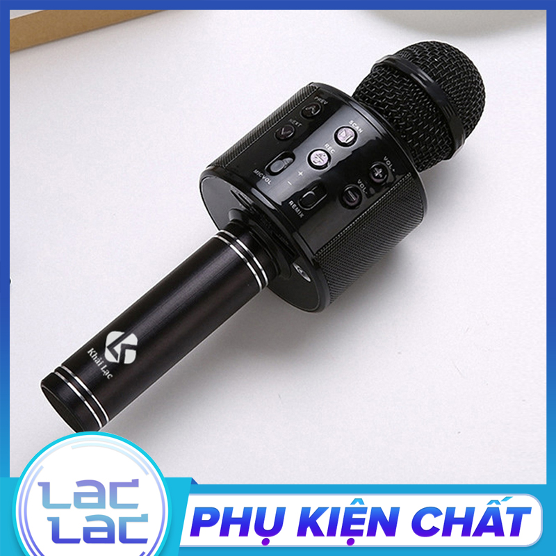 WS858 Mic Hát Karaoke Bluetooth Không Dây WS858 - Âm vang - Ấm - mic hát karaoke cầm tay mini TrungDung