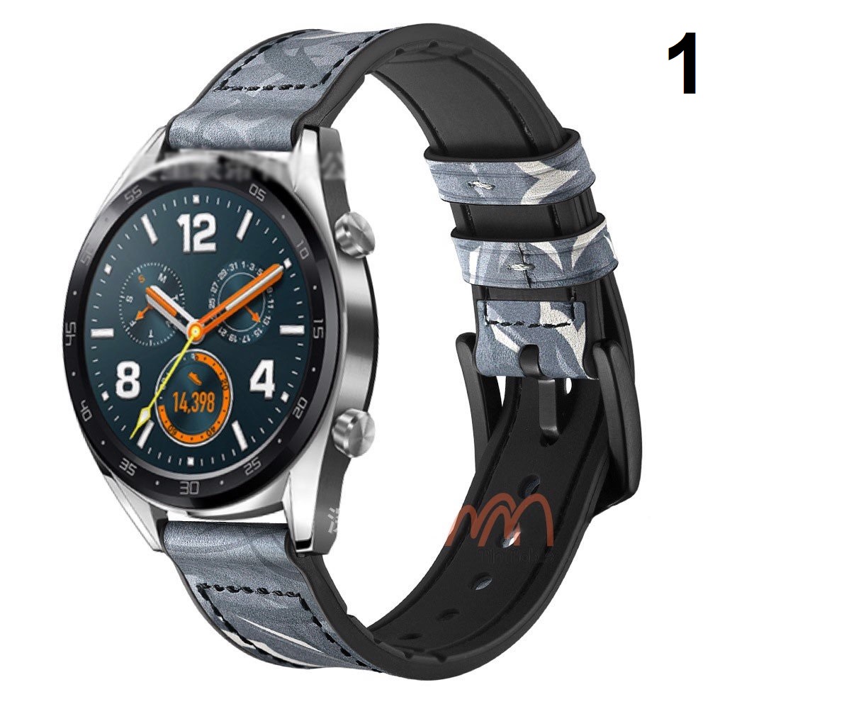 Dây 2 lớp da và cao su Huawei GT - Huawei Magic ( Dây 22mm )