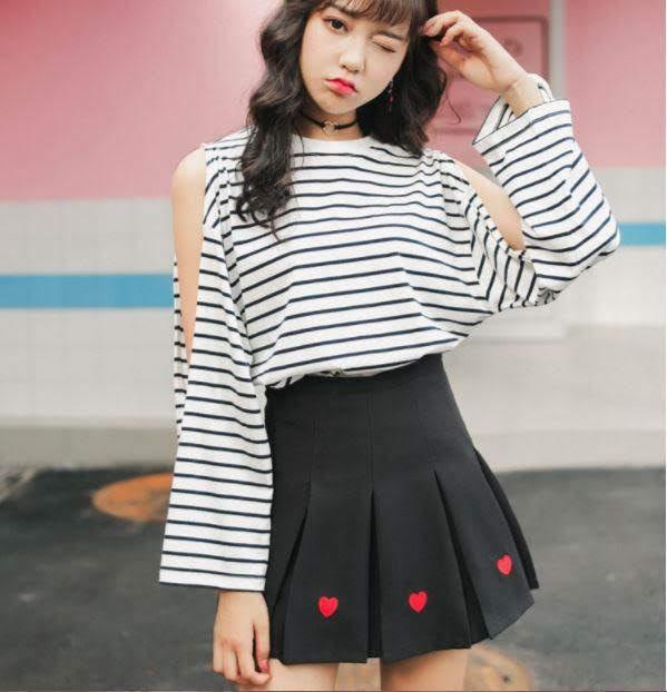 [HCM]VÁY XẾP LY THÊU TIM