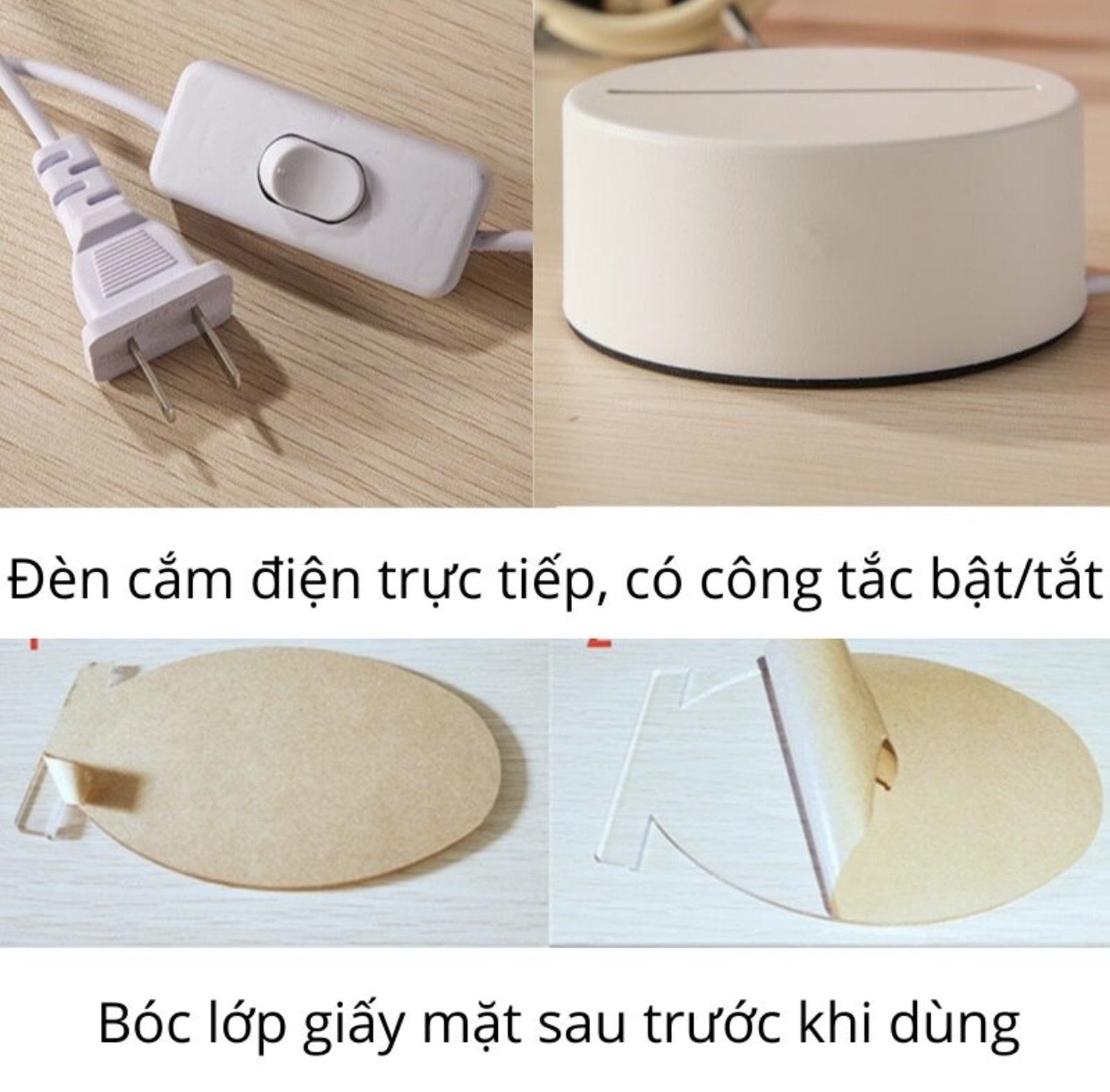 Đèn ngủ LED 3D trang trí - quà tặng độc đáo