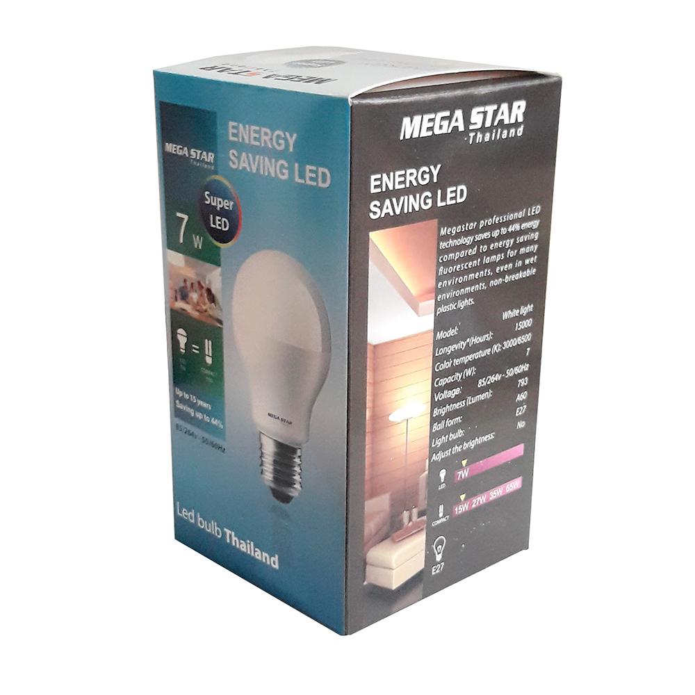 Combo 3 Bóng đèn Megastar LEDBulb 7W E27 6500k (Ánh sáng trắng ) hoặc 3000k ( Ánh sáng vàng )