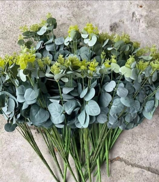 hoa lụa - cụm lá táo 16 nhánh