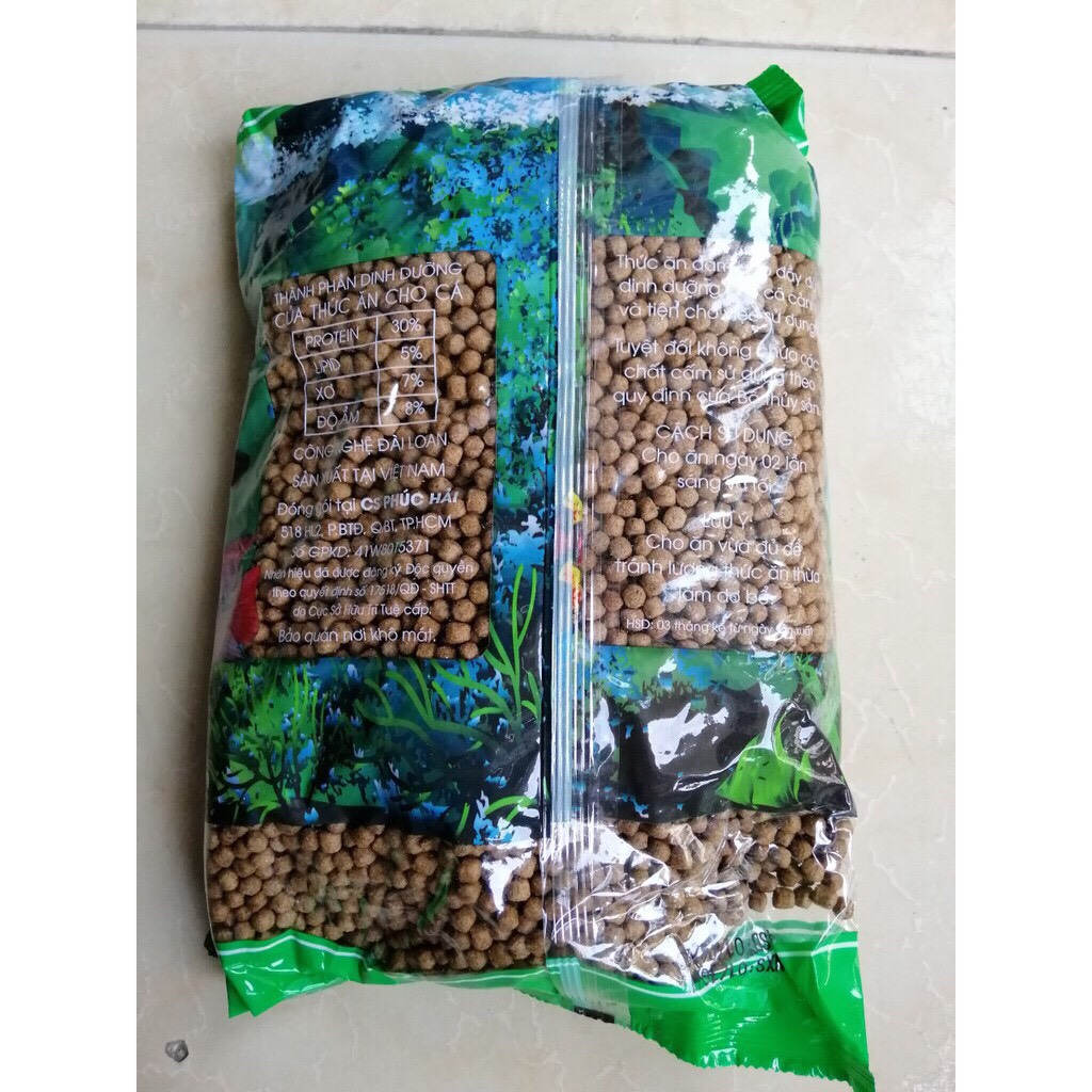 Thức ăn cho cá Shanghai 500g  viên nhỏ.