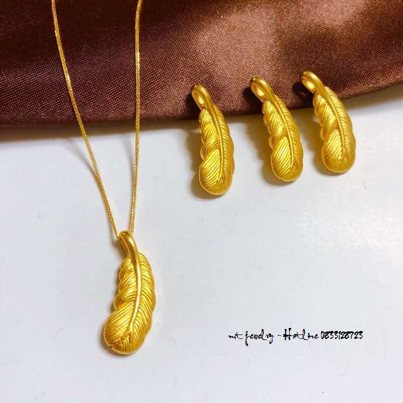Charm Lông vũ vàng 9999