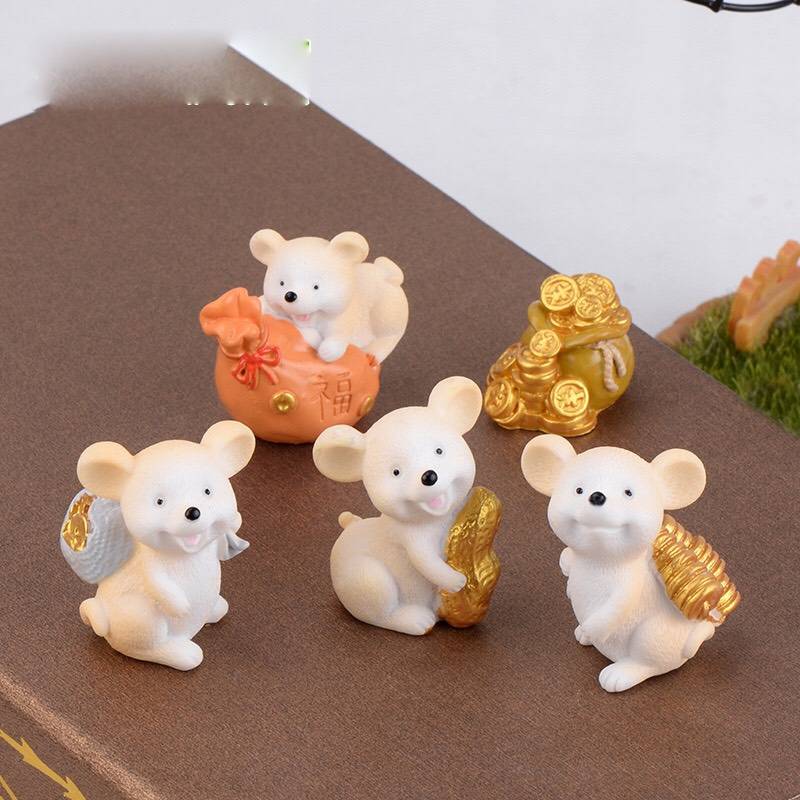 [HCM]bộ tượng 12 con chuột - vàng - 12 con