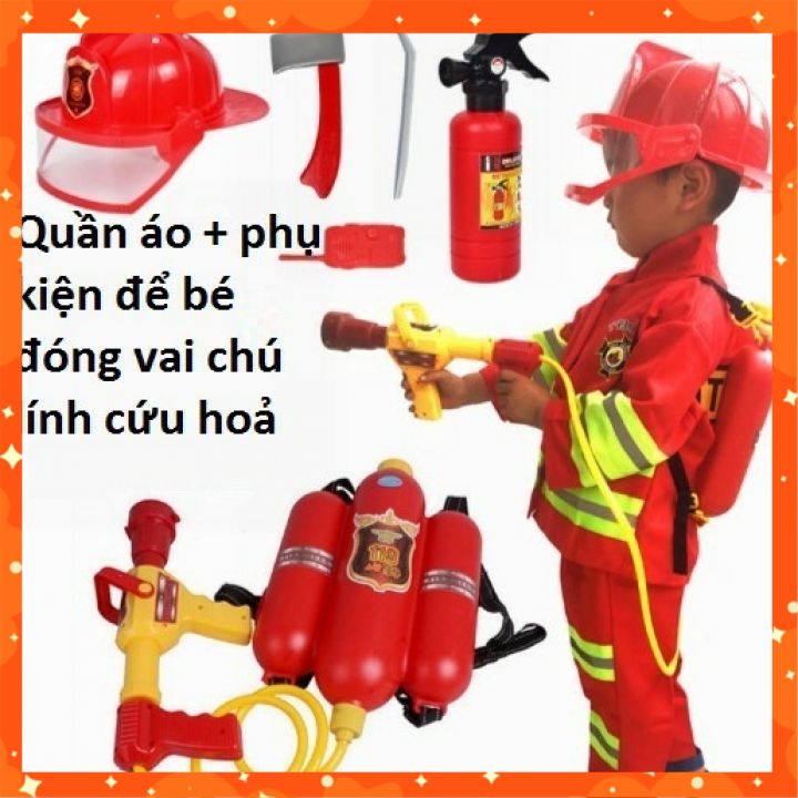 Đồ chơi nhập vai bé làm chú lính cứu hoả