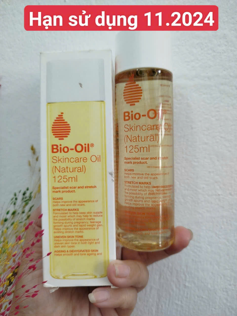 Tinh dầu trị rạn da sẹo thâm bio oil skincare oil natural 125ml chiết xuất thảo dược an toàn cho mẹ bầu và trẻ em