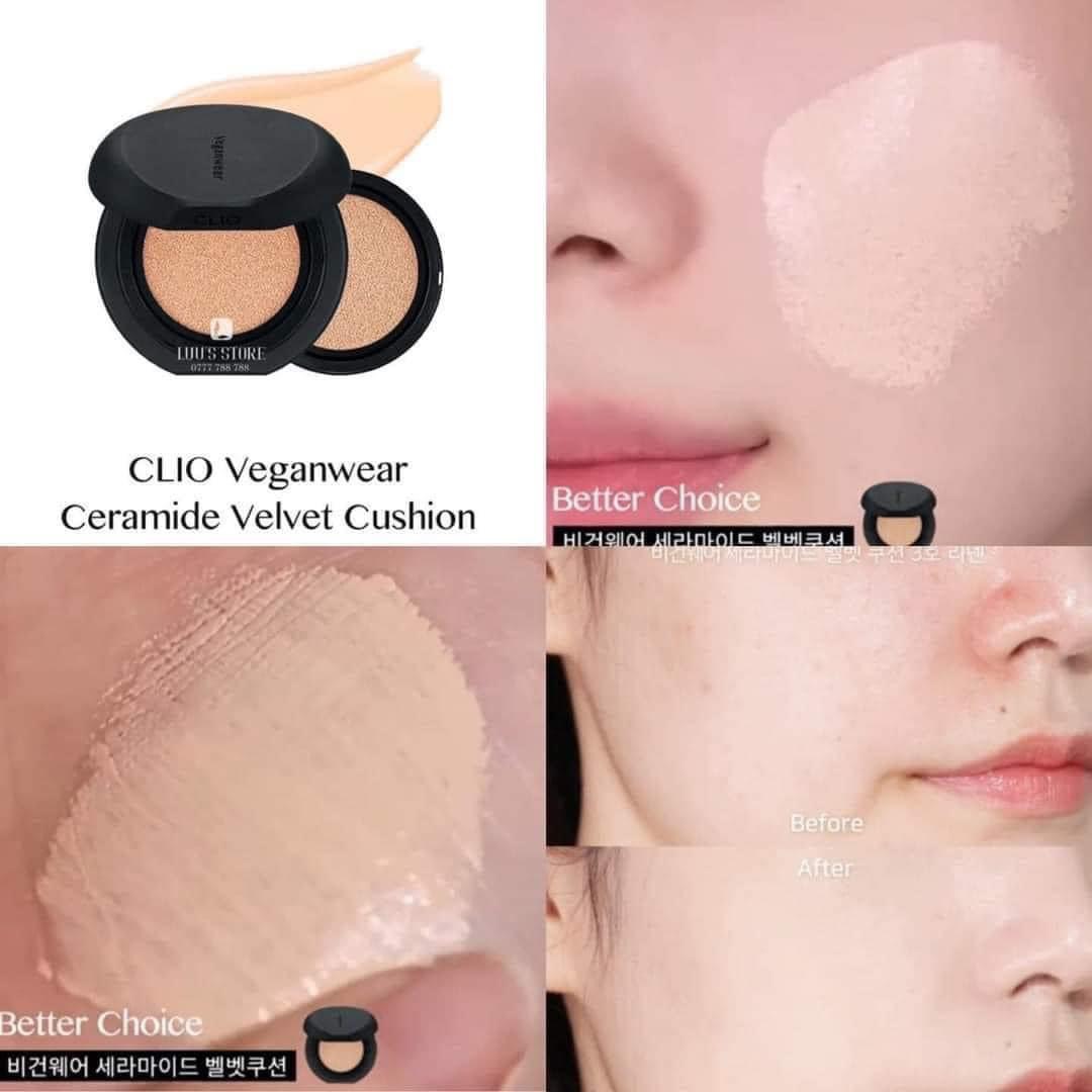 [GIẢM 5% ĐƠN 129K]PHẤN NƯỚC CUSHION CLIO VEGANWEAR