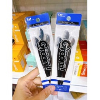 Set 3 dạo cạo lông mày cán dài KAI (màu đen) - Nội địa Nhật Bản