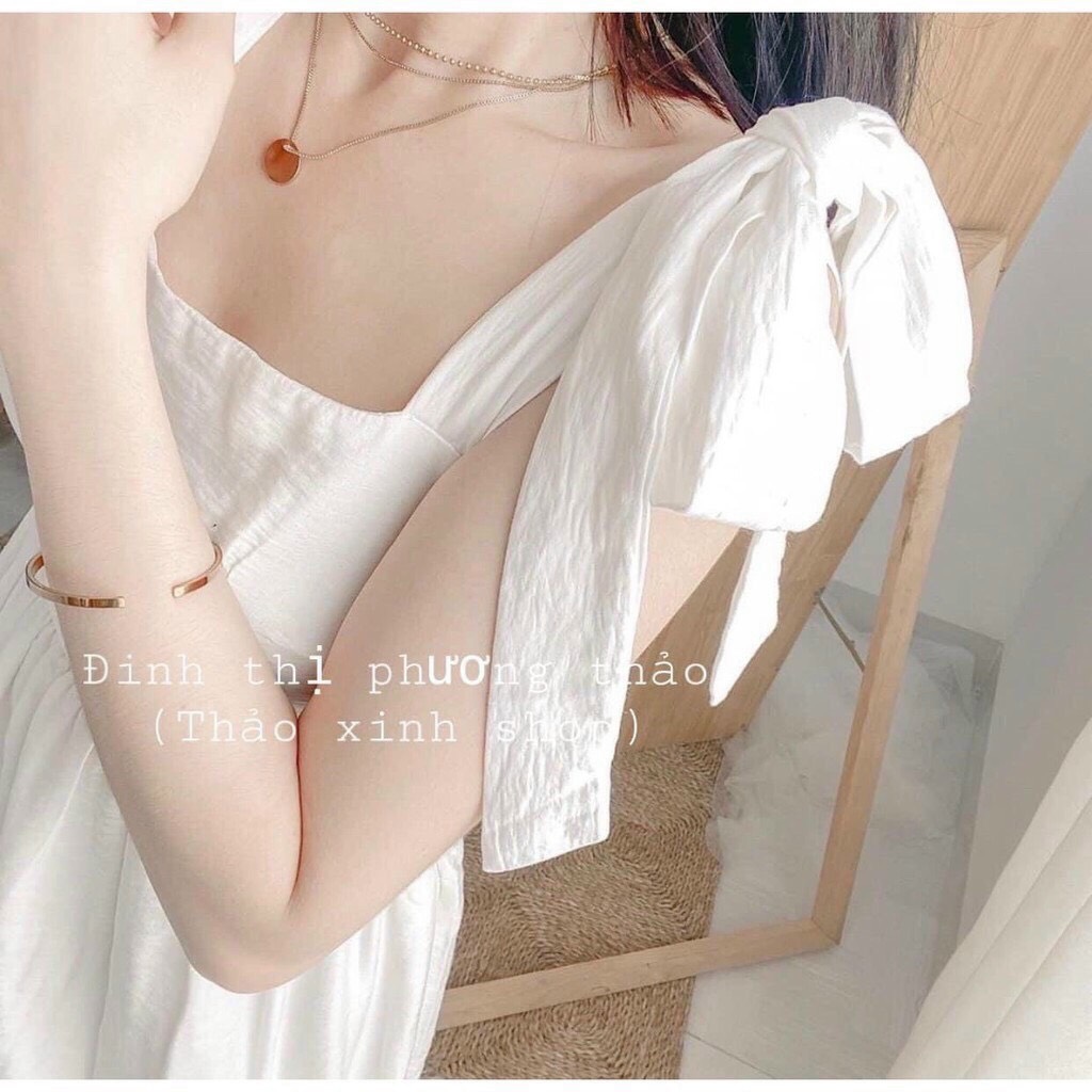 [HCM]Đầm MAXI đũi trắng trơn cực đẹp.