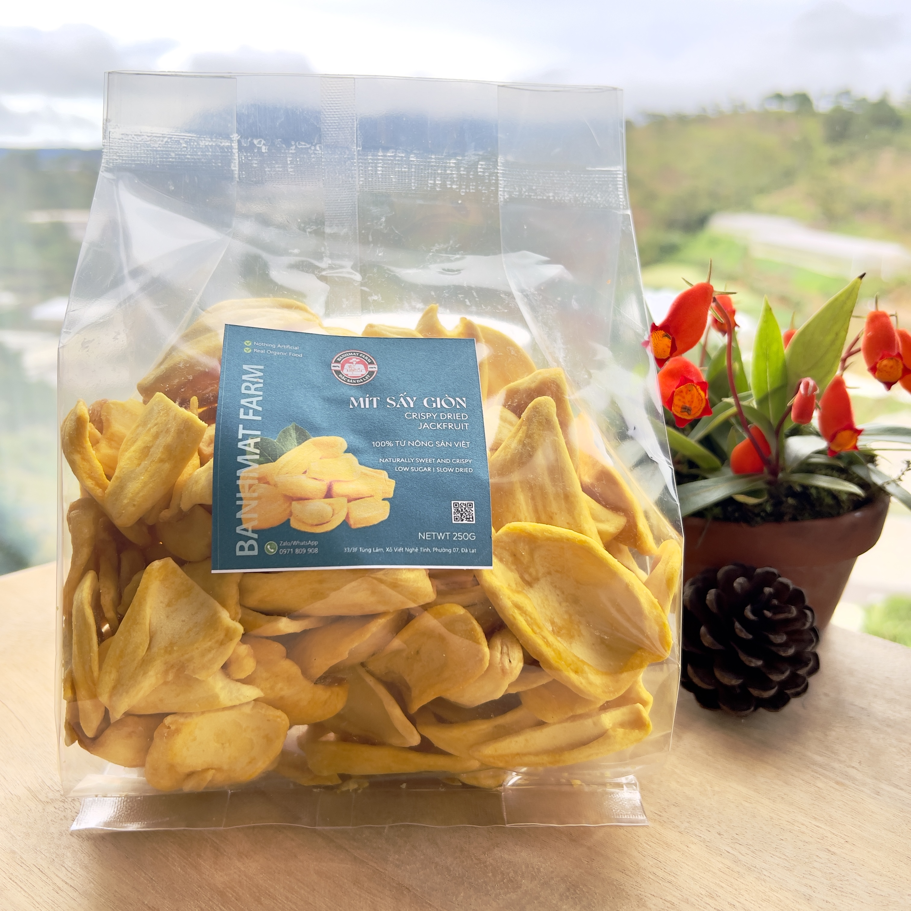 Mít tươi sấy giòn không đường 500gr của BánhMật Farm, món quà đặc sản Đà Lạt