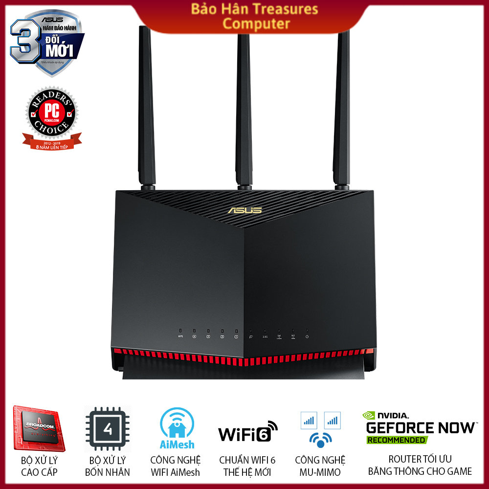 [0% installment] WiFi 6 router (802.11ax) Asus rt-ax86u Pro dual-band ax5700 (for mobile game)-authentic