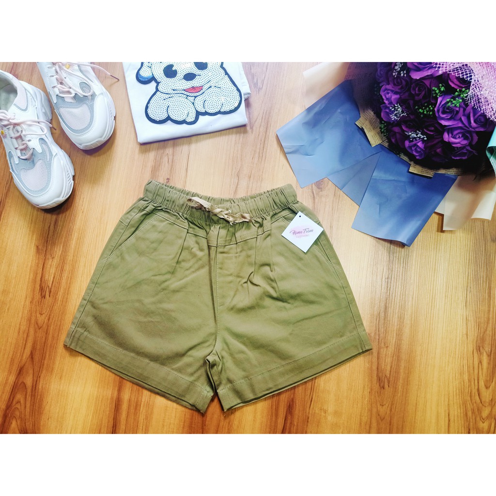 Quần Sọt Kaki Nữ Lưng Thun Có Nhiều Màu