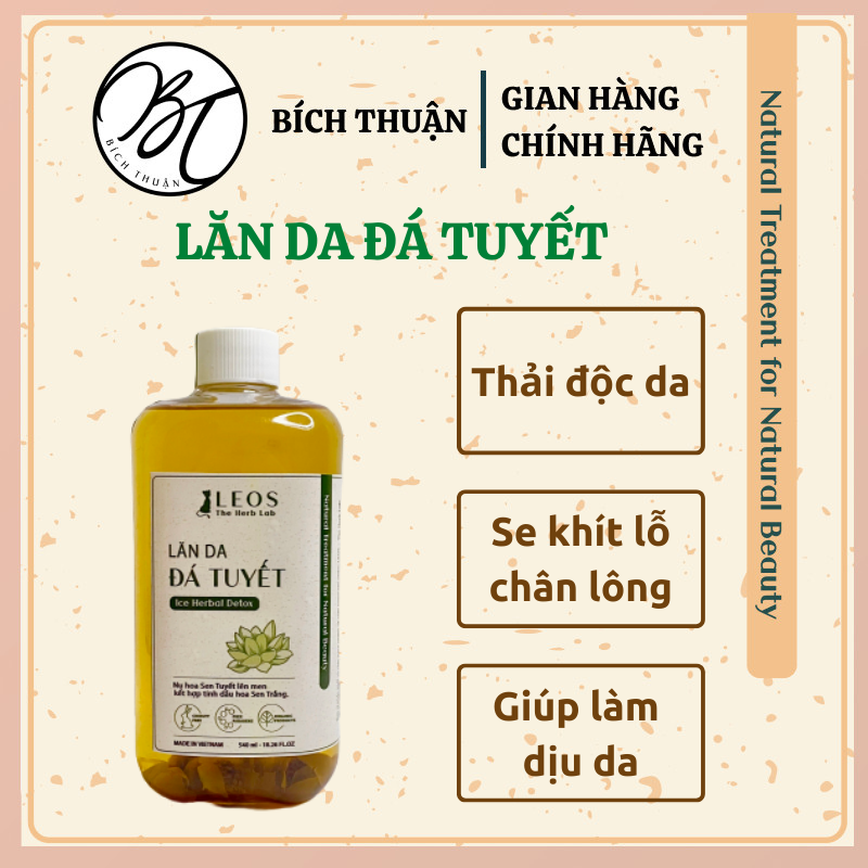 Lăn da đá tuyết thải độc se khít lỗ chân lông nâng cơ da mặt - handmade by leos - the herb lab