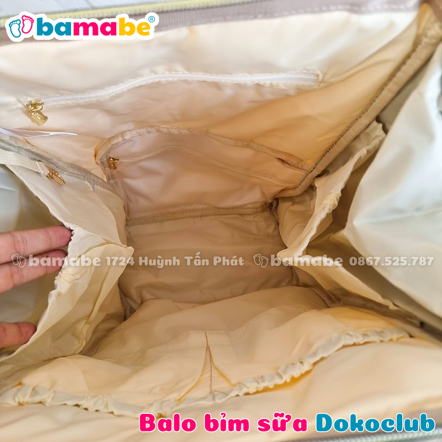 [HCM]Balo Bỉm Sữa Đa Năng Dokoclub Chống Nước
