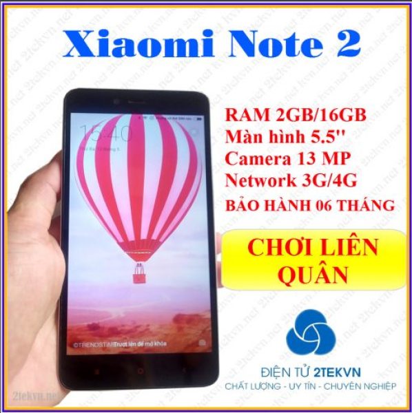 Điện thoại cảm ứng xiaomi not 2 16GB ROM - 2GB RAM - Có Tiếng Việt - Giá rẻ