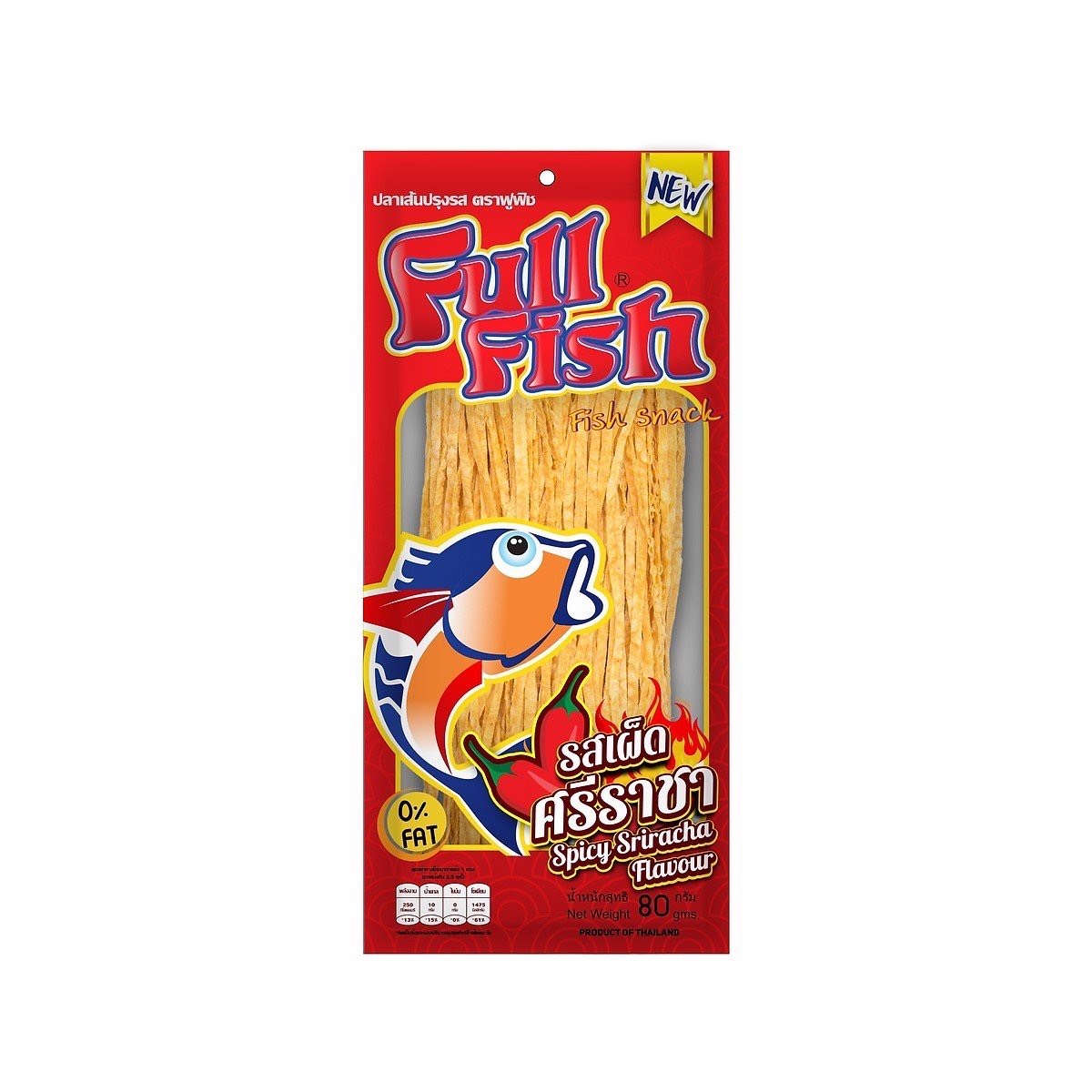 [Combo 5 gói] Cá khô sợi/Snack Full Fish 70g Thái Lan (BBQ, Gà, Cay, Cua.Mực)