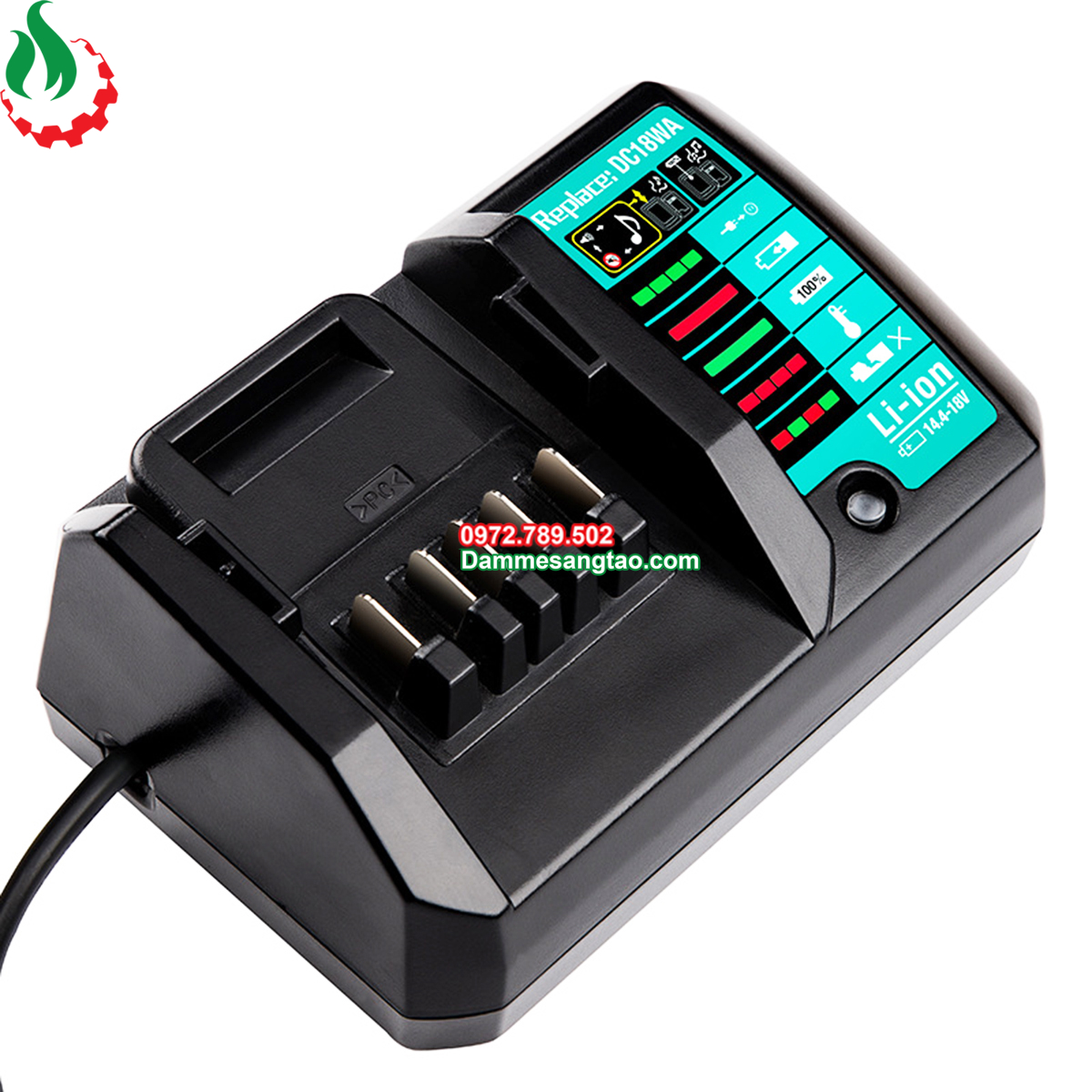 Sạc pin Makita DC18wa 14V-18V max nhận sạc zin