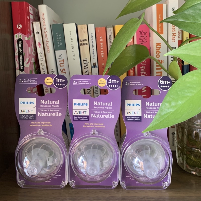 [CHÍNH HÃNG] Núm Ty Avent Natural SỐ 1 > SỐ 5 Mẫu 2021