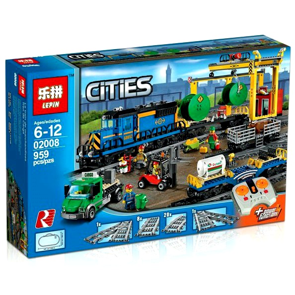 Assembling Puzzles - 02008, Queen 82008 (Assembling Flower Train and Freight Station 959 Pieces)