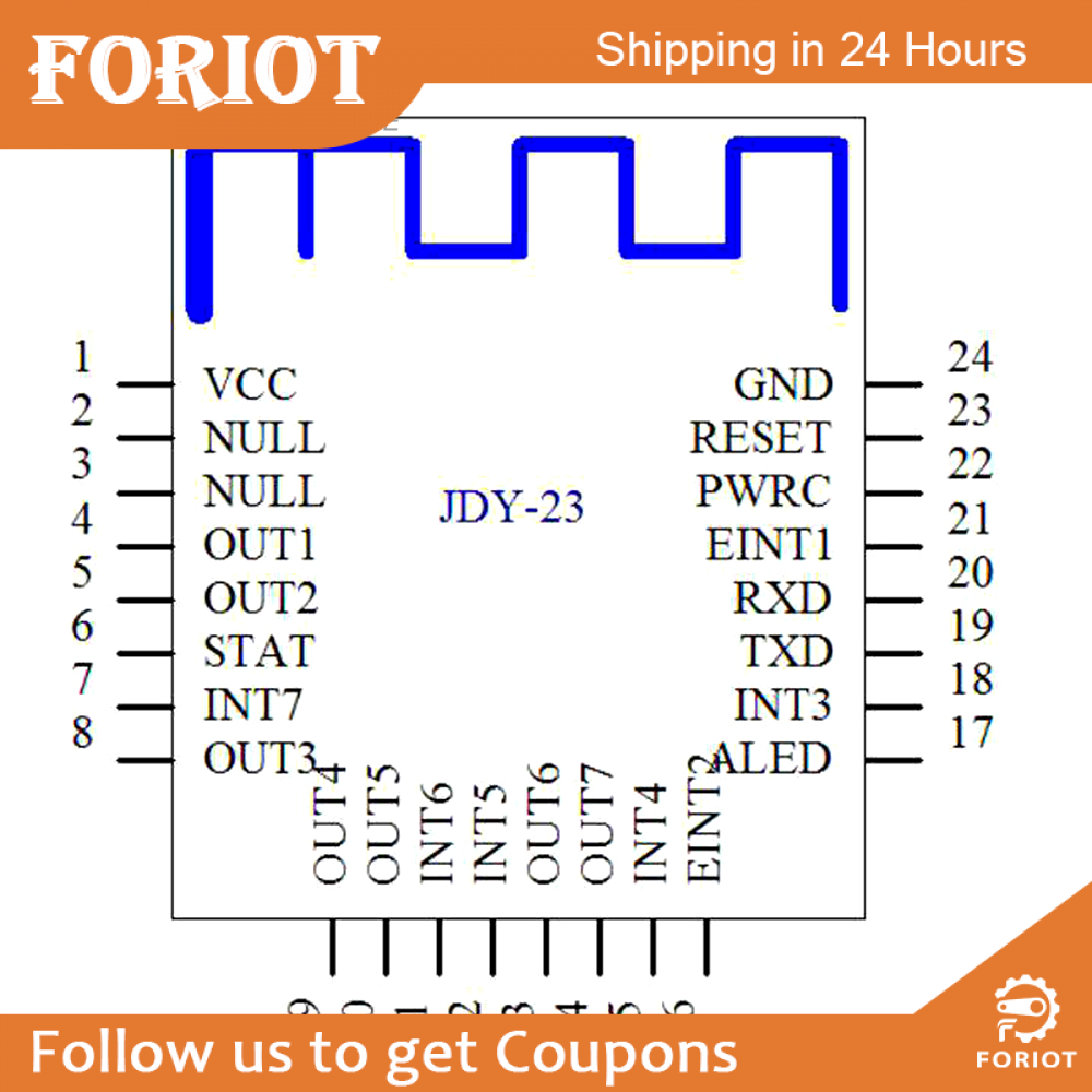 SHXZ diymore CC2541 JDY-23 Serial Wireless Module BLE 5.0 Bluetooth Module RF Transceiver Module Smart Home