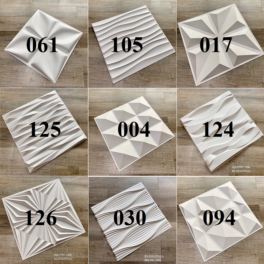 Tấm ốp tường PVC 3D/ Kích thước 50x50cm