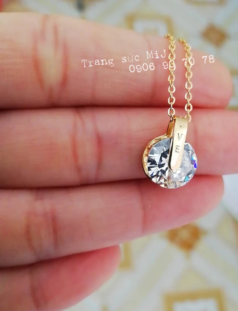DÂY CHUYỀN TITAN ĐÁ TRÒN LOVE