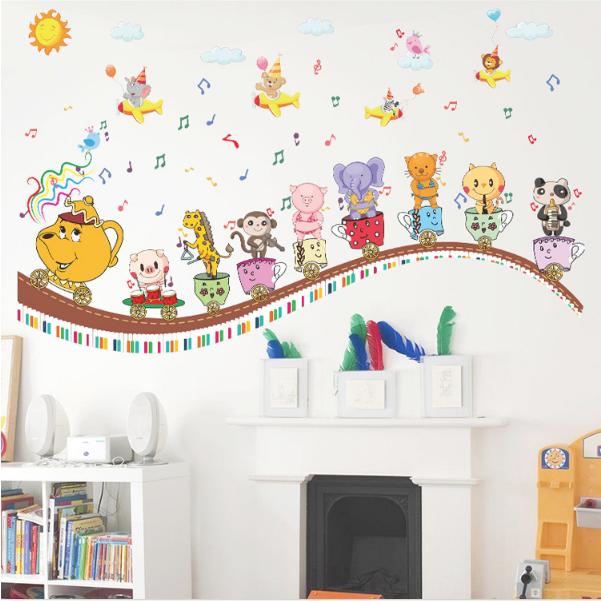[HCM]Decal trang trí tường - Thú Ca Hát 03