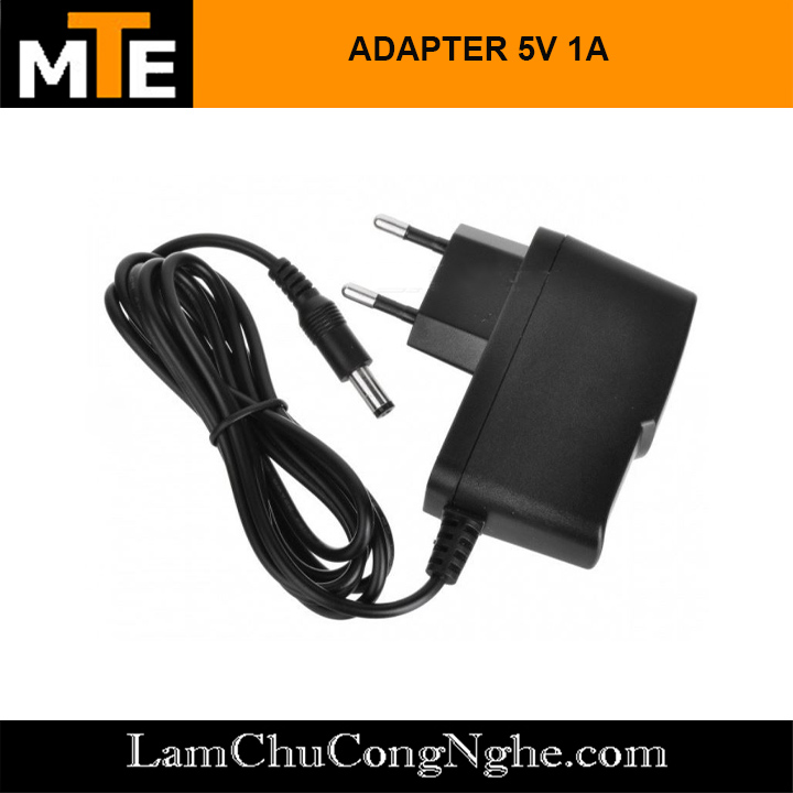 Nguồn adapter 5V 1A, 2A jack DC 5.5 x 2.1 mm