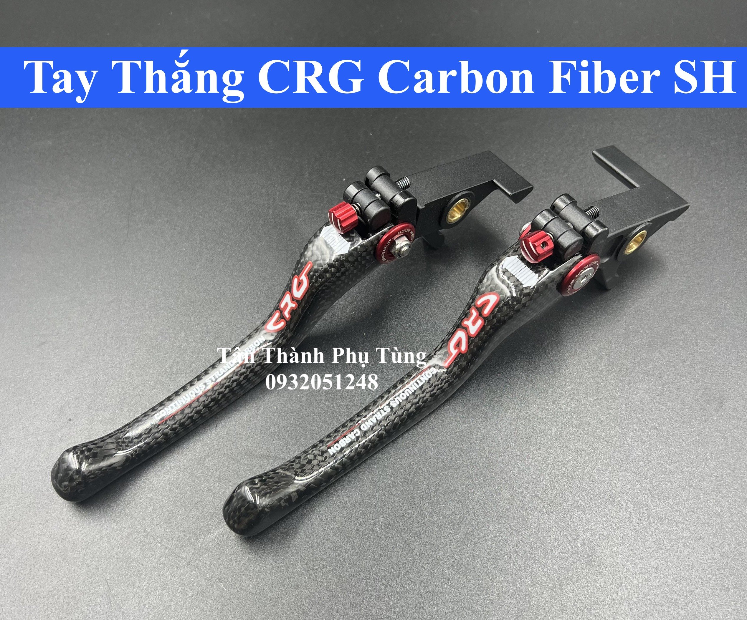 Tay thắng CRG Carbon Fiber SH 2 đĩa